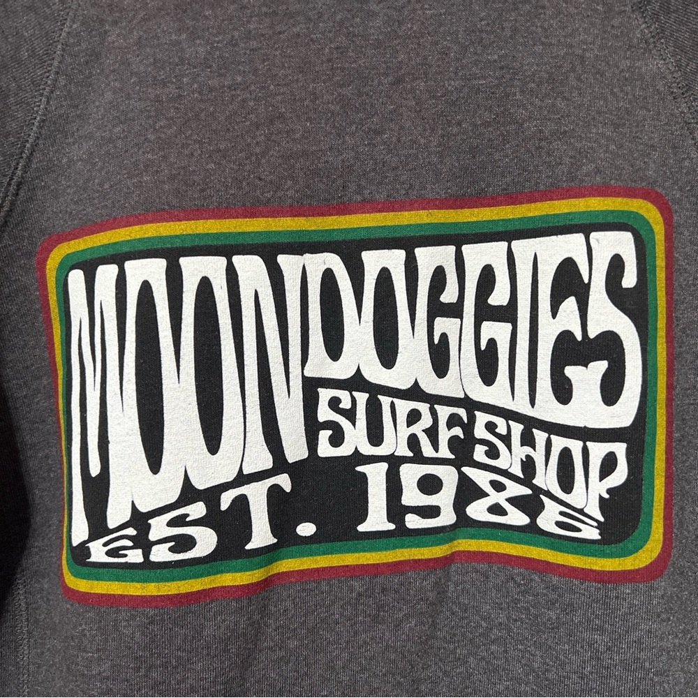Moondoggies Surf Shop California Gray Sweater MoonDoggies Moon Doggies Medium - Picture 7 of 12
